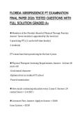 FLORIDA JURISPRUDENCE PT EXAMINATION FINAL PAPER 2026 TESTED QUESTIONS WITH FULL SOLUTION GRADED A&plus;
