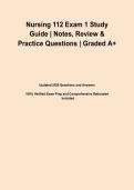 Nursing 112 Exam 1 Study Guide &vert; Notes&comma; Review & Practice Questions