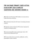 FNP 654 FAMILY PRIMARY CARE II ACTUAL EXAM SCRIPT 2026 COMPLETE QUESTIONS AND ANSWERS GRADED A&plus;FNP 654 FAMILY PRIMARY CARE II ACTUAL EXAM SCRIPT 2026 COMPLETE QUESTIONS AND ANSWERS GRADED A&plus;