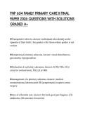 FNP 654 FAMILY PRIMARY CARE II FINAL PAPER 2026 QUESTIONS WITH SOLUTIONS GRADED A&plus;