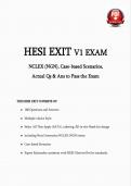 HESI Exit V1 Exam &lpar;NCLEX NGN‑Style & Case Scenarios&rpar; &ndash; 160 Verified Qs & Answers &vert; Pass Guarantee