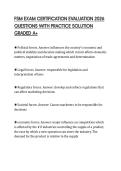 FSM EXAM ASSESSMENT TEST 2026 TESTED QUESTIONS WITH FULL SOLUTION GRADED A&plus;