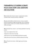 FUNDAMENTALS OF NURSING ULTIMATE NCLEX EXAM SCRIPT 2026 QUESTIONS AND SOLUTIONS
