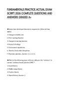 FUNDAMENTALS PRACTICE ACTUAL EXAM SCRIPT 2026 COMPLETE QUESTIONS AND ANSWERS GRADED A&plus;