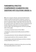 FUNDAMENTALS PRACTICE COMPREHENSIVE EXAMINATION 2026 QUESTIONS WITH SOLUTIONS GRADED A&plus;