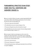 FUNDAMENTALS PRACTICE EXAM STUDY GUIDE 2026 FULL QUESTIONS AND ANSWERS GRADED A&plus;