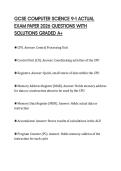 GCSE COMPUTER SCIENCE 9&ndash;1 ACTUAL EXAM PAPER 2026 QUESTIONS WITH SOLUTIONS GRADED A&plus;