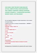 CSO EXAM &vert;&vert; MOST RECENT EXAM 2026-2027  ACTUAL COMPLETE REAL EXAM QUESTIONS             AND CORRECT ANSWERS &lpar;VERIFIED ANSWERS&rpar;  ALREADY GRADED A&plus; &vert; GUARANTEED SUCCESS&excl;&excl;  NEWEST EXAM &vert; JUST RELEASED&excl;&excl;