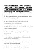 GCSE CHEMISTRY 9 TO 1 EDEXCEL 1CH0 1H MAY 2025 PAPER 1 HIGHER TIER COMPREHENSIVE PAST PAPER AND ANSWER GUIDE GRADED A&plus; 