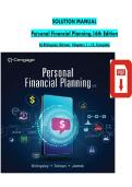 Complete  SOLUTION MANUAL Personal Financial Planning&comma; 16th Edition By BILLINGSLEY&comma; GITMAN Chapters 1 - 15&comma; Completed With Questions And Verified Solutions&period;