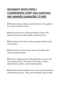 GEOGRAPHY 8035&sol;2 PAPER 2 COMPREHENSIVE SCRIPT 2026 QUESTIONS AND ANSWERS GUARANTEED TO PASS