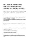 GEOL 1340 EXAM 1 ONLINE LYTWYN CHAPTERS 1-3 ACTUAL PAPER 2026 QUESTIONS WITH SOLUTIONS GRADED A&plus;