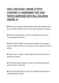 GEOL 1340 EXAM 1 ONLINE LYTWYN CHAPTERS 1-3 ASSESSMENT TEST 2026 TESTED QUESTIONS WITH FULL SOLUTION GRADED A