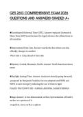 GES 2613 COMPREHENSIVE EXAM 2026 QUESTIONS AND ANSWERS GRADED A&plus;