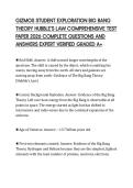 GIZMOS STUDENT EXPLORATION BIG BANG THEORY HUBBLE&rsquo;S LAW COMPREHENSIVE TEST PAPER 2026 COMPLETE QUESTIONS AND ANSWERS EXPERT VERIFIED GRADED A&plus;