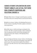 GIZMOS STUDENT EXPLORATION BIG BANG THEORY HUBBLE&rsquo;S LAW ACTUAL TEST PAPER 2026 COMPLETE QUESTIONS AND SOLUTIONS GRADED A&plus;