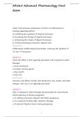  NR565 Advanced Pharmacology Final Exam Study Guide
