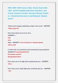 FMF CORE TESTS Exam &vert;&vert; Most  Recent Exam 2026 -2027  Actual Complete Real Exam Questions  And  Correct Answers &lpar;Verified  Answers&rpar; Already Graded  A&plus; &vert; Guaranteed Success&excl;&excl; &vert;Just Released &vert; Newest                  Exam&excl;&excl; 