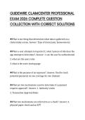 GUIDEWIRE CLAIMCENTER PROFESSIONAL EXAM 2026 COMPLETE QUESTION COLLECTION WITH CORRECT SOLUTIONS