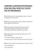 GUIDEWIRE CLAIMCENTER PROFESSIONAL EXAM 2026 FINAL PAPER FULLY SOLVED FOR TOP PERFORMANCE