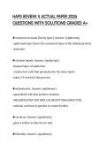 HAPS REVIEW 4 ACTUAL PAPER 2026 QUESTIONS WITH SOLUTIONS GRADED A&plus;