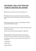 HAPS REVIEW 4 FINAL STUDY PAPER 2026 COMPLETE QUESTIONS AND ANSWERS