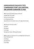 HAWAII MASSAGE EXAM MOCK TESTS COMPREHENSIVE SCRIPT 2026 QUESTIONS AND ANSWERS GUARANTEED TO PASSHAWAII MASSAGE EXAM MOCK TESTS COMPREHENSIVE SCRIPT 2026 QUESTIONS AND ANSWERS GUARANTEED TO PASS