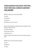 HAWAII MASSAGE EXAM MOCK TESTS FINAL STUDY PAPER 2026 COMPLETE QUESTIONS AND ANSWERS