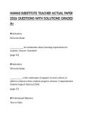 HAWAII SUBSTITUTE TEACHER ACTUAL PAPER 2026 QUESTIONS WITH SOLUTIONS GRADED A&plus;