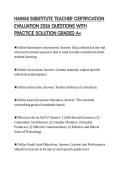 HAWAII SUBSTITUTE TEACHER CERTIFICATION EVALUATION 2026 QUESTIONS WITH PRACTICE SOLUTION GRADED A&plus;