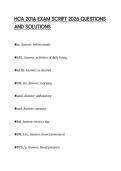 HCA 201A EXAM SCRIPT 2026 QUESTIONS AND SOLUTIONS