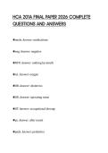 HCA 201A FINAL PAPER 2026 COMPLETE QUESTIONS AND ANSWERS