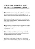 HCA 101 EXAM 2026 ACTUAL SCRIPT WITH ACCURATE ANSWERS GRADED A&plus;