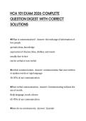 HCA 101 EXAM 2026 COMPLETE QUESTION DIGEST WITH CORRECT SOLUTIONS