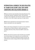 INTERNATIONAL BUSINESS THE NEW REALITIES BY TAMER EXAM SCRIPT 2026 TEST PAPER QUESTIONS AND SOLUTIONS GRADED A&plus;