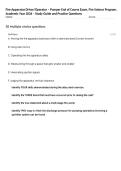 Fire Apparatus Driver&sol;Operator &ndash; Pumper End of Course Exam&comma; Fire Science Program&comma; Academic Year 2026 &ndash; Study Guide and Practice Questions