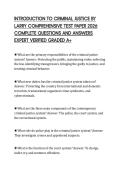 INTRODUCTION TO CRIMINAL JUSTICE BY LARRY COMPREHENSIVE TEST PAPER 2026 COMPLETE QUESTIONS AND ANSWERS EXPERT VERIFIED GRADED A&plus;