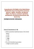 Comprehensive US Civil Rights Exam&colon; 200 Questions & Answers on African American&comma; Women&rsquo;s&comma; LGBTQ&plus;&comma; Disability & Minority Rights &lpar;2026 Edition&rpar;
