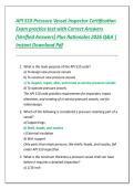 API 510 Pressure Vessel Inspector Certification Exam 2026 &vert; Verified Q&A with Rationales PDF