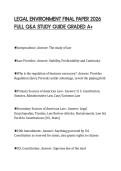 LEGAL ENVIRONMENT FINAL PAPER 2026 FULL Q&A STUDY GUIDE GRADED A&plus;