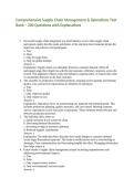 Comprehensive Supply Chain Management & Operations Test Bank &ndash; 200 Questions with Explanations