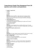 Comprehensive Supply Chain Management Exam 100 Questions with Answers and Explanations