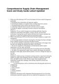 Comprehensive Supply Chain Management Exam and Study Guide Latest Updated