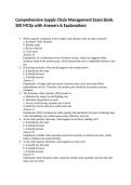 Comprehensive Supply Chain Management Exam Bank 200 MCQs with Answers & Explanations