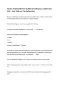 Preclinic Final Exam Review&comma; Health Sciences Program&comma; Academic Year 2026 &ndash; Study Guide and Practice Questions