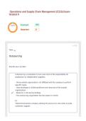 Operations and Supply Chain Management &lpar;C215&rpar; Exam-Graded A