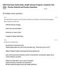 HGD Final Exam Study Guide&comma; Health Sciences Program&comma; Academic Year 2026 &ndash; Review Material and Practice Questions