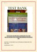 Pharmacotherapeutics for Advanced Practice Nurse Prescribers &ndash; Complete Test Bank &lpar;4th Edition&comma; 2026&rpar; &vert; 200 Exam Q&As with Rationales &vert; APN Pharmacology Review