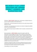 6512 Midterm Exam LATEST QUESTIONS AND VERIFIED CORRECT ANSWERS 100- GUARANTEED PASS GRADED A&plus;&period;