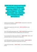 Health Assessment Final Exam &semi;6512 Midterm Exam LATEST &semi;Advanced Health Assessment Midterm Review &semi;Health Assessment Final Exam &semi;NURS 6512 Final Exam Review &semi;NURS 6512N Advanced Health Assessment & diagnostic reasoning WEEK7-11 2026 UPDATE MOST TESTED QUE